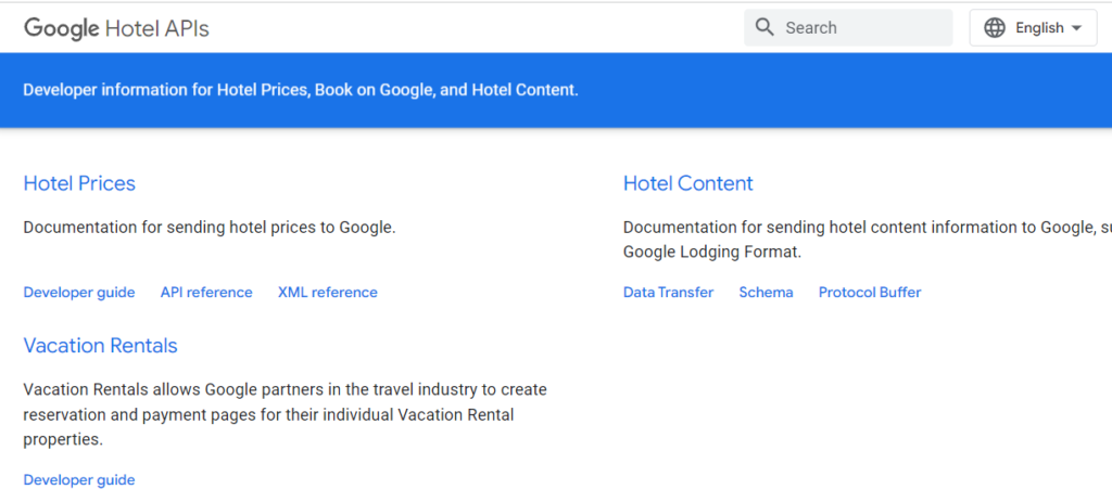 Google Hotel API
