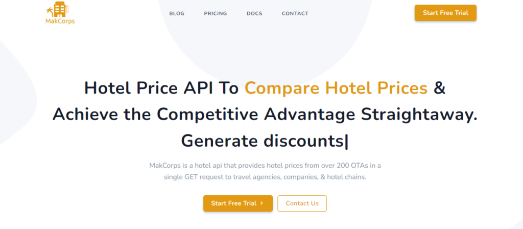 makcorps hotel price api, a hotel revenue management tool