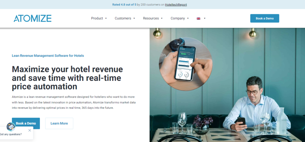 Atomize, a hotel revenue and price automation tool